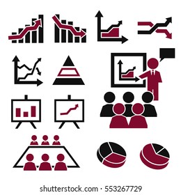 presentation icon set