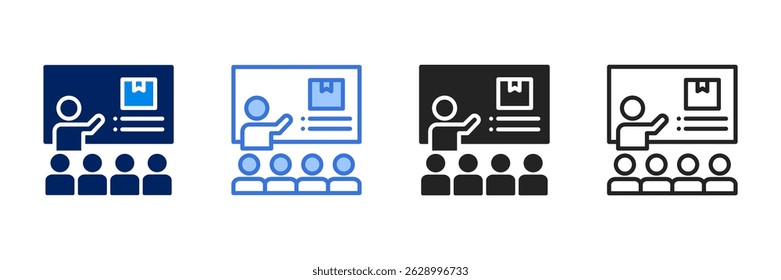 Presentation Icon Set Different Style Collection
