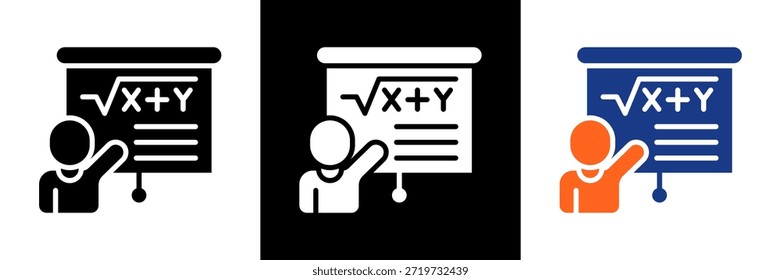 Vektorgrafik mit Symbolsatz für Präsentationen