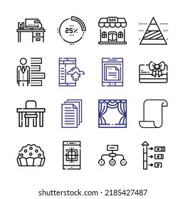 presentation Icon Set with line icons. Modern Thin Line Style. Suitable for Web and Mobile Icon. Vector illustration EPS 10.