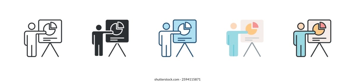 Presentation Icon Set Multiple Style Collection