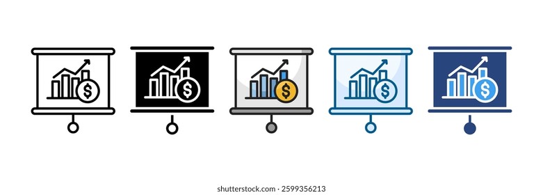 Presentation Icon Set Multiple Style Collection
