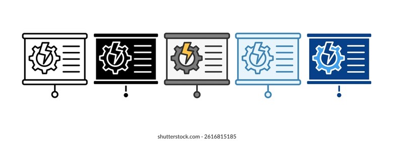 Presentation Icon Set Multiple Style Collection