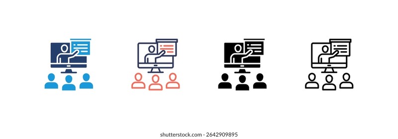 Presentation Icon set multiple style collection
