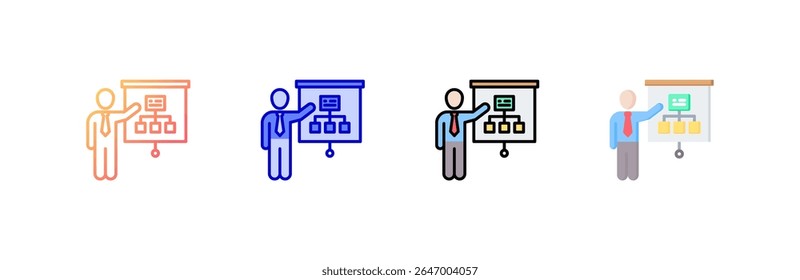 Presentation Icon set multiple style collection