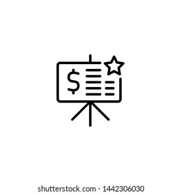 presentation icon sign signifier vector