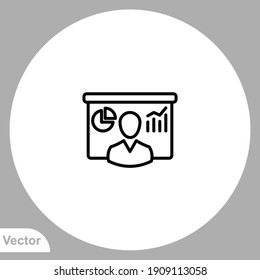 Symbol für die Präsentation, Vektorsymbol, Symbol, Logo-Illustration für Web und Mobile