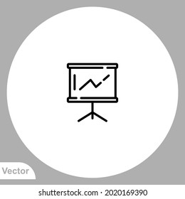Symbol für die Präsentation, Vektorsymbol, Symbol, Logo-Illustration für Web und Mobile