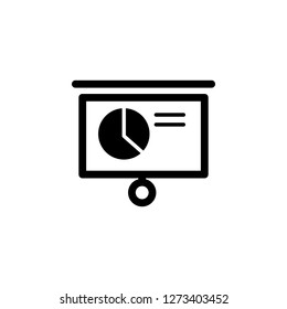 presentation icon. Simple glyph vector of business set for UI and UX, website or mobile application on white background