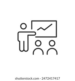 Presentation icon. Simple presentation icon for social media, app, and web design. Vector illustration.