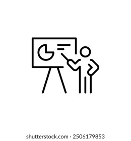 Presentation icon. Simple presentation icon for social media, app, and web design. Vector illustration.