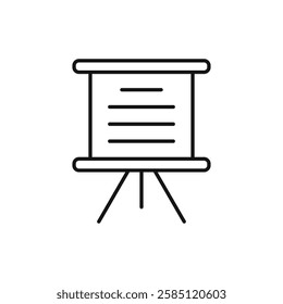 Presentation icon. simple thin line vector icon