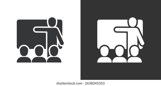 Presentation icon. Solid glyph series icon