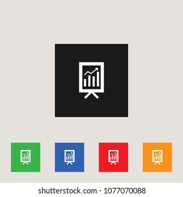 presentation icon, stock vector illustration, EPS10. 