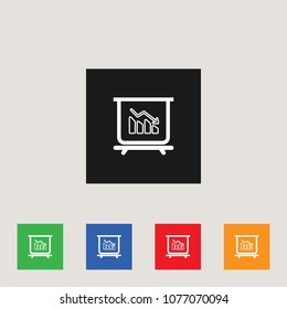 presentation icon, stock vector illustration, EPS10. 