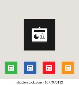 presentation icon, stock vector illustration, EPS10. 