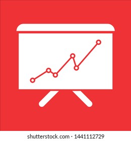 Presentation icon, stock vector illustration, EPS10.