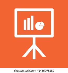 Presentation icon, stock vector illustration, EPS10.