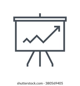Presentation icon suitable for info graphics, websites and print media and  interfaces. Line vector icon.