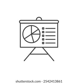 Präsentationssymbol Symbolmarke im ausgefüllten Stil