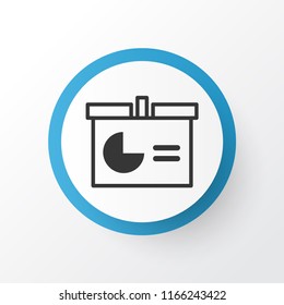 Presentation icon symbol. Premium quality isolated publicity element in trendy style.