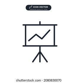 presentation icon symbol template for graphic and web design collection logo vector illustration