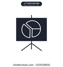 presentation icon symbol template for graphic and web design collection logo vector illustration