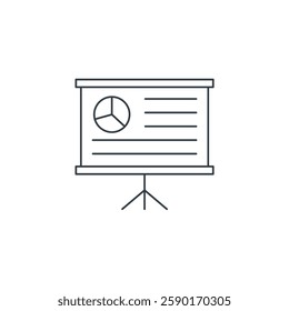 Presentation icon symbol vector illustration isolated on white background