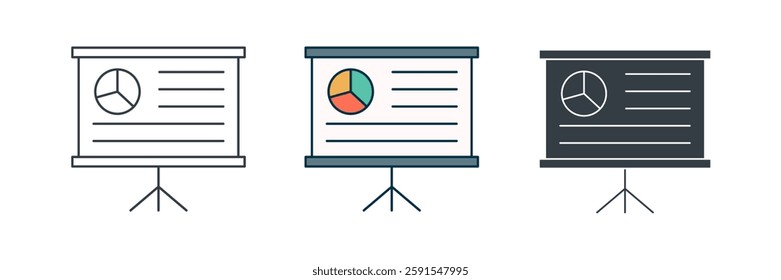 Presentation icon symbol vector illustration isolated on white background