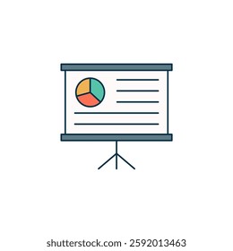 Presentation icon symbol vector illustration isolated on white background