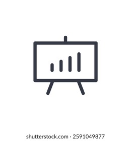presentation icon symbol vector sign isolated on white background illustration for graphic and web design