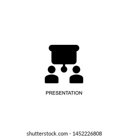 presentation icon vector black design