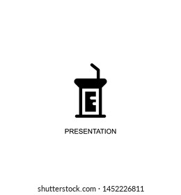 presentation icon vector black design