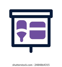 presentation icon. vector dual tone icon for your website, mobile, presentation, and logo design.