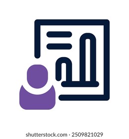 presentation icon. vector dual tone icon for your website, mobile, presentation, and logo design.