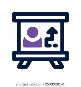 ícone de apresentação. ícone de tom duplo vetorial para o seu site, celular, apresentação e design de logotipo.
