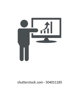 Presentation Icon Vector flat design style