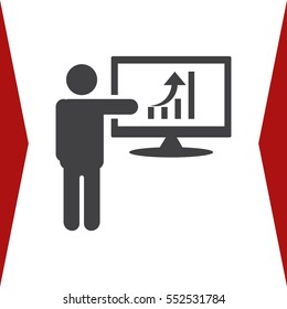 Presentation Icon Vector flat design style