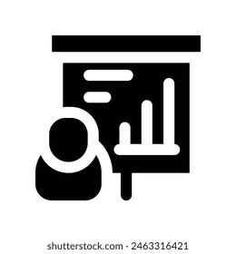 presentation icon. vector glyph icon for your website, mobile, presentation, and logo design.