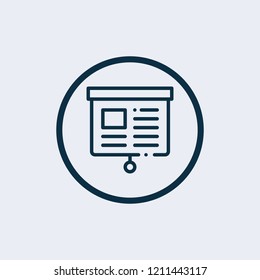 Presentation icon. Vector illustration