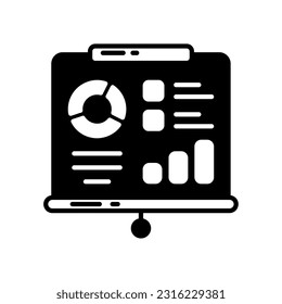 Presentation icon in vector. Illustration