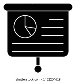 Presentation Icon, Vector Illustration, Business Outline