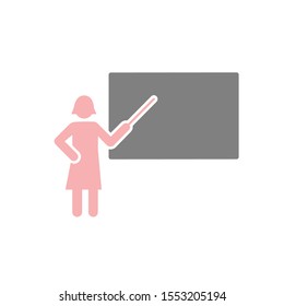 Presentation icon. Vector illustration can be used for topics classroom, education, learning, seminar, study, training, university concept
