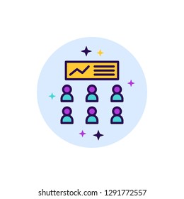 Presentation Icon Vector Illustration in Filled Style for Any Purpose