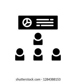 Presentation Icon Vector Illustration in Glyph Style for Any Purpose