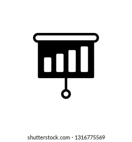 Presentation Icon Vector Illustration in Glyph Style for Any Purpose