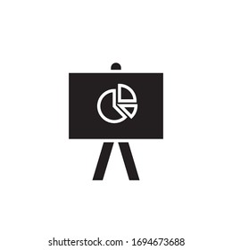 presentation icon vector illustration glyph style design. isolated on white background