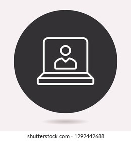Presentation icon. Vector illustration isolated. Simple pictogram for graphic and web design.