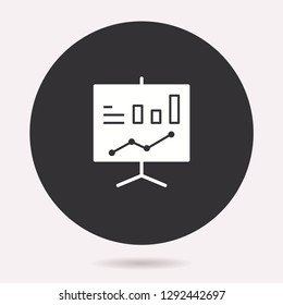 Presentation icon. Vector illustration isolated. Simple pictogram for graphic and web design.