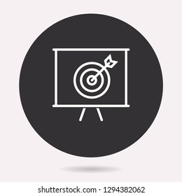 Presentation icon. Vector illustration isolated. Simple pictogram for graphic and web design.